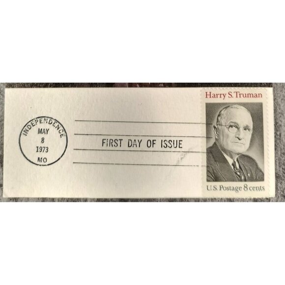 Harry S. Truman 1973 First Day Of Issue Stamp & Portrait Card By John Slavin - Picture 2 of 3